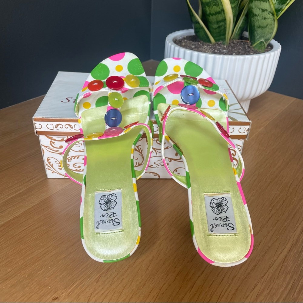 Summer Rio Polka Dot Women’s size 8 shoes.